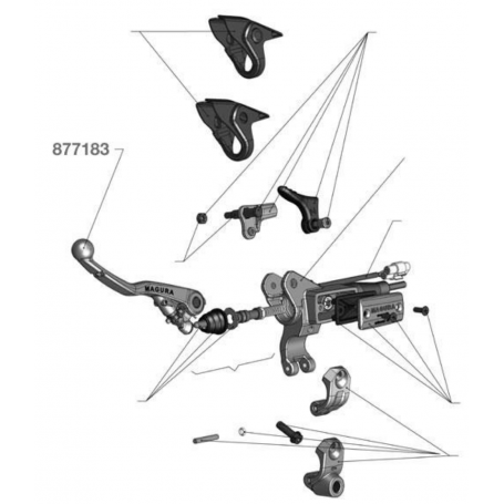 Palanca reversible magura 167