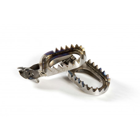 X-Grip Works Piranhas titanium footrest