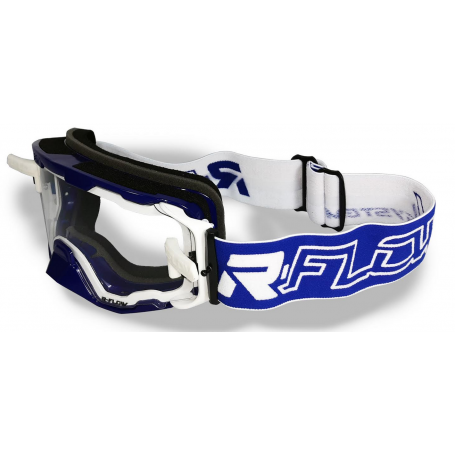 Masque Enduro R-Flow Next anti-buée - Blanc/Bleu