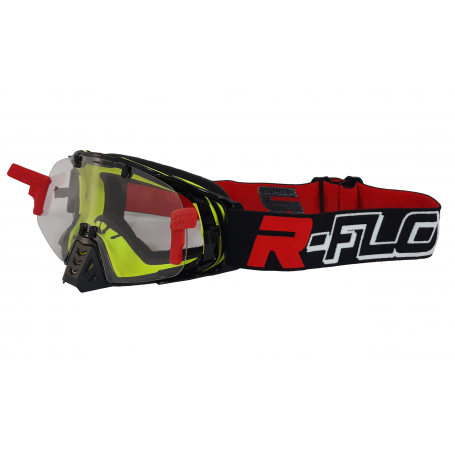 Masque Enduro R-Flow MT4 anti-buée - Noir/Rouge