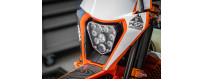 Led headlight plate for enduro motorcycle